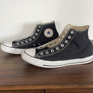 Men’s high top converse shoes in great condition.